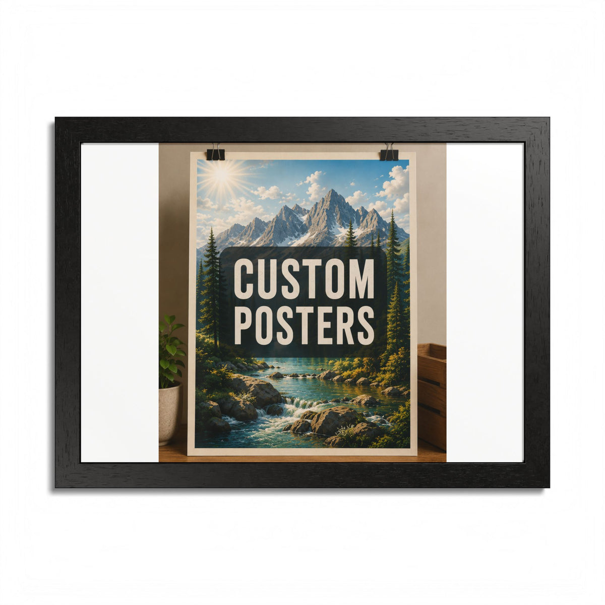 Custom Framed Photo Poster — Personalized Multi-Color Framed Print, Upload Your Own Photo