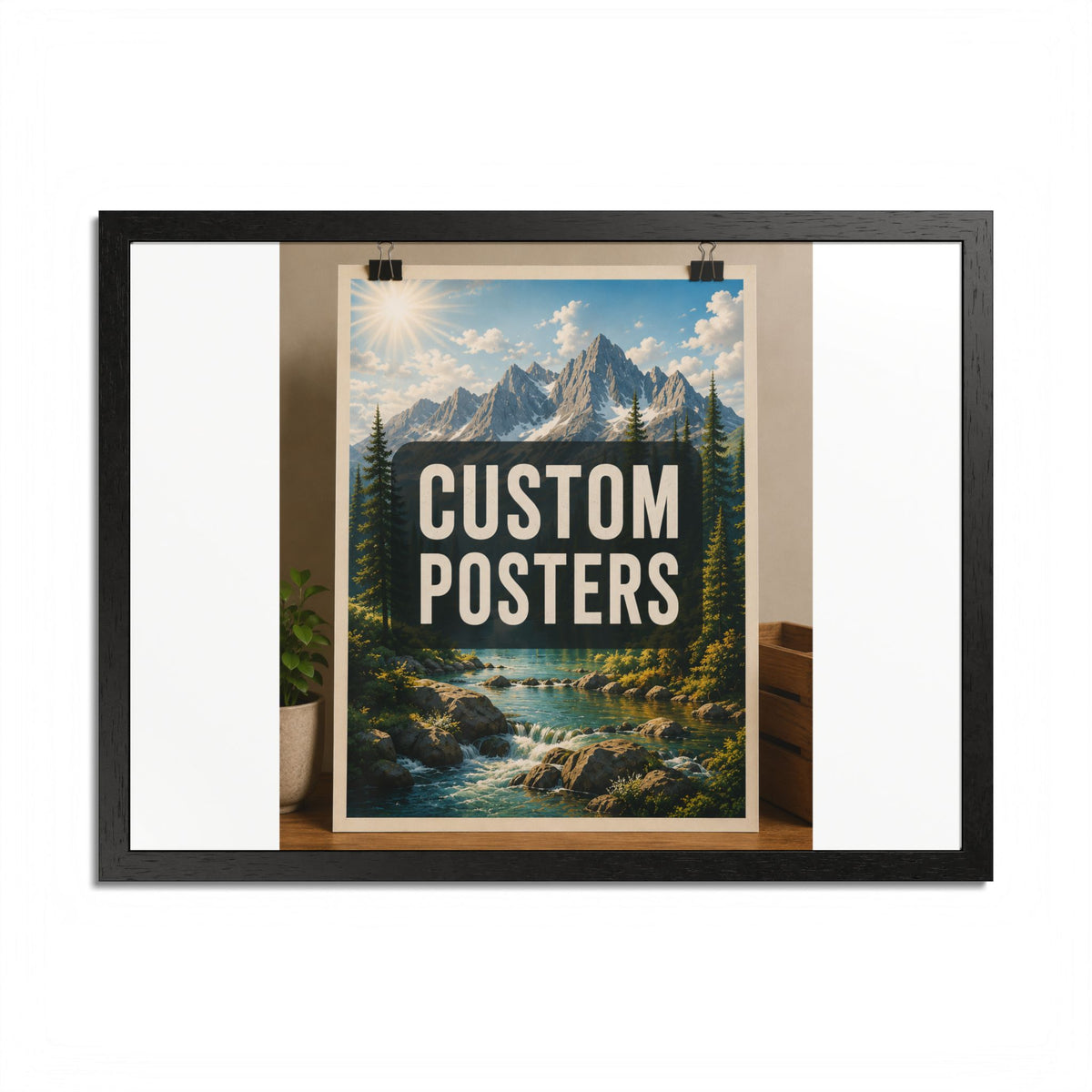 Custom Framed Photo Poster — Personalized Multi-Color Framed Print, Upload Your Own Photo