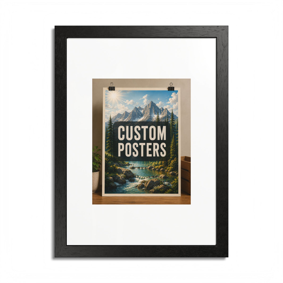 Custom Framed Photo Poster — Personalized Multi-Color Framed Print, Upload Your Own Photo