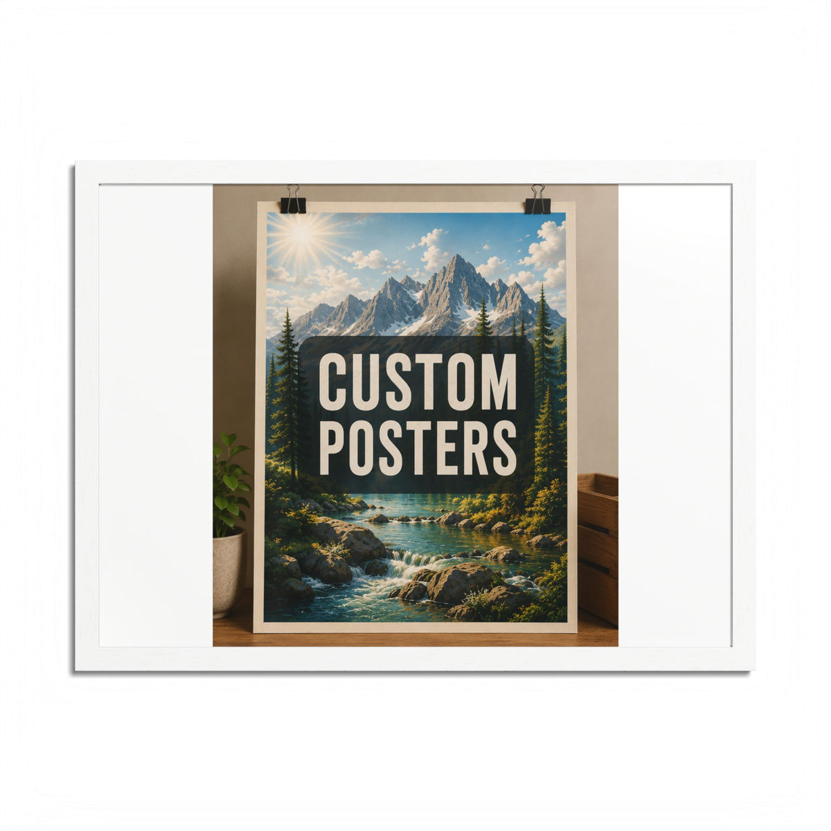 Custom Framed Photo Poster — Personalized Multi-Color Framed Print, Upload Your Own Photo
