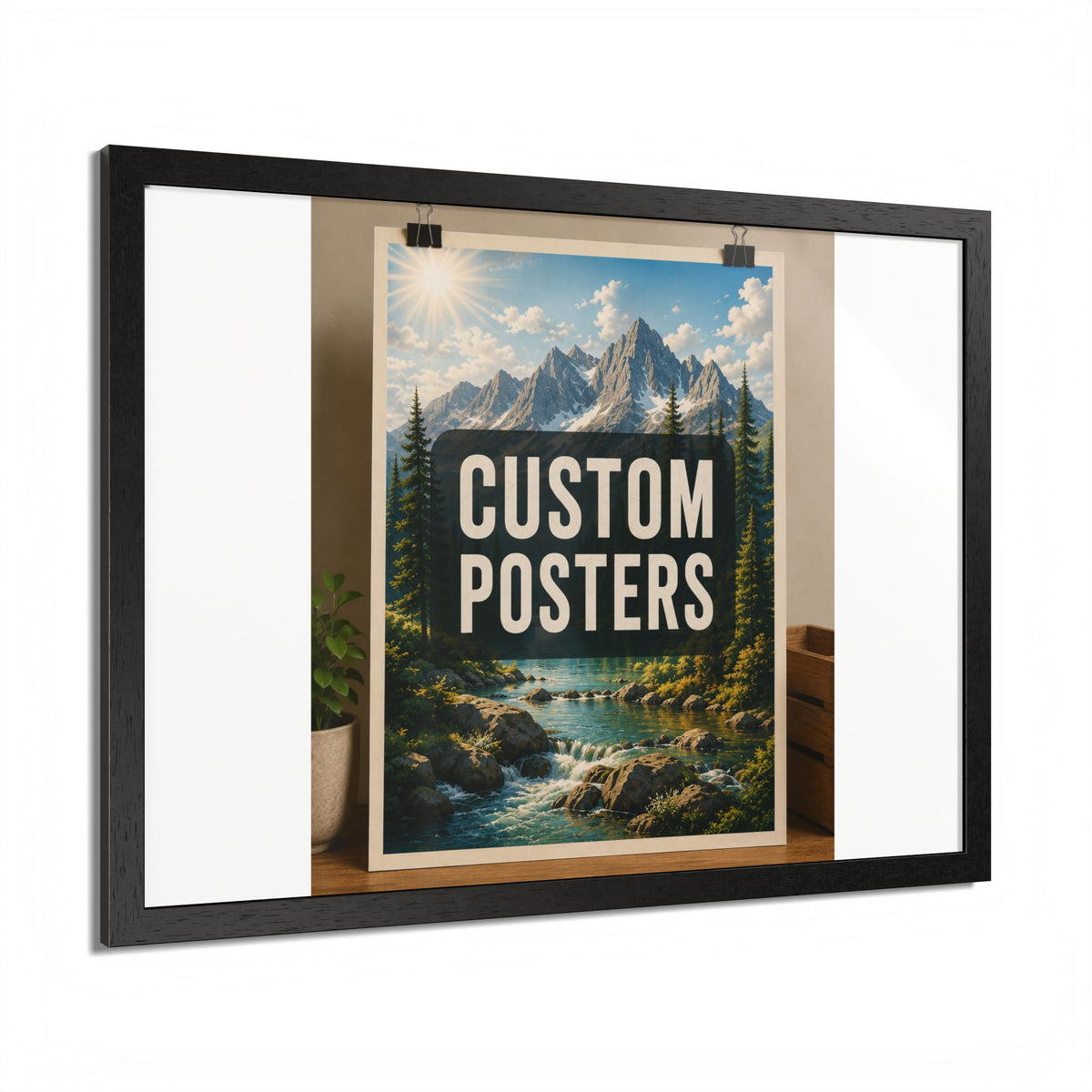 Custom Framed Photo Poster — Personalized Multi-Color Framed Print, Upload Your Own Photo