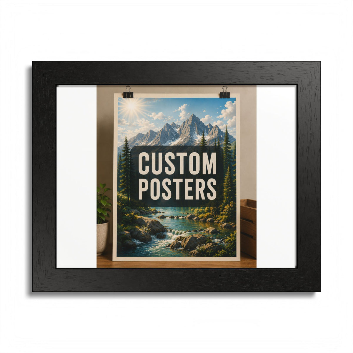 Custom Framed Photo Poster — Personalized Multi-Color Framed Print, Upload Your Own Photo