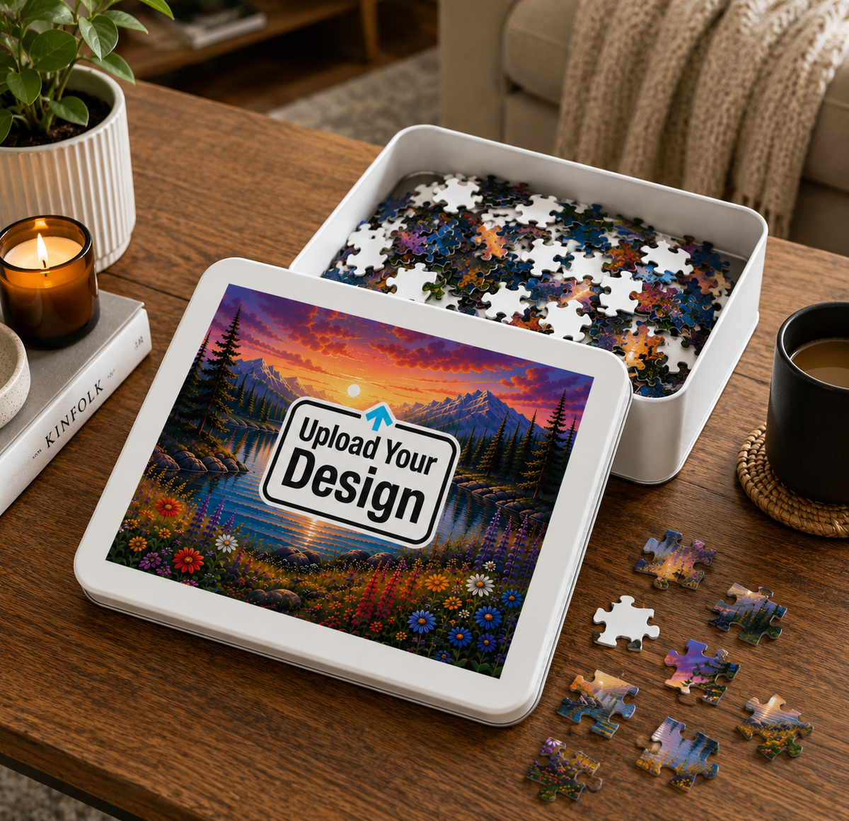 Custom Photo Jigsaw Puzzle with Tin - Personalized 252-Piece Gift