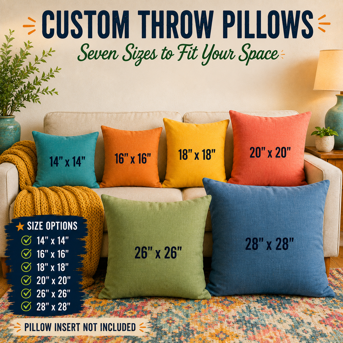 Custom Photo Throw Pillow — Upload Your Own Photo
