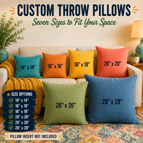 Custom Photo Throw Pillow — Upload Your Own Photo