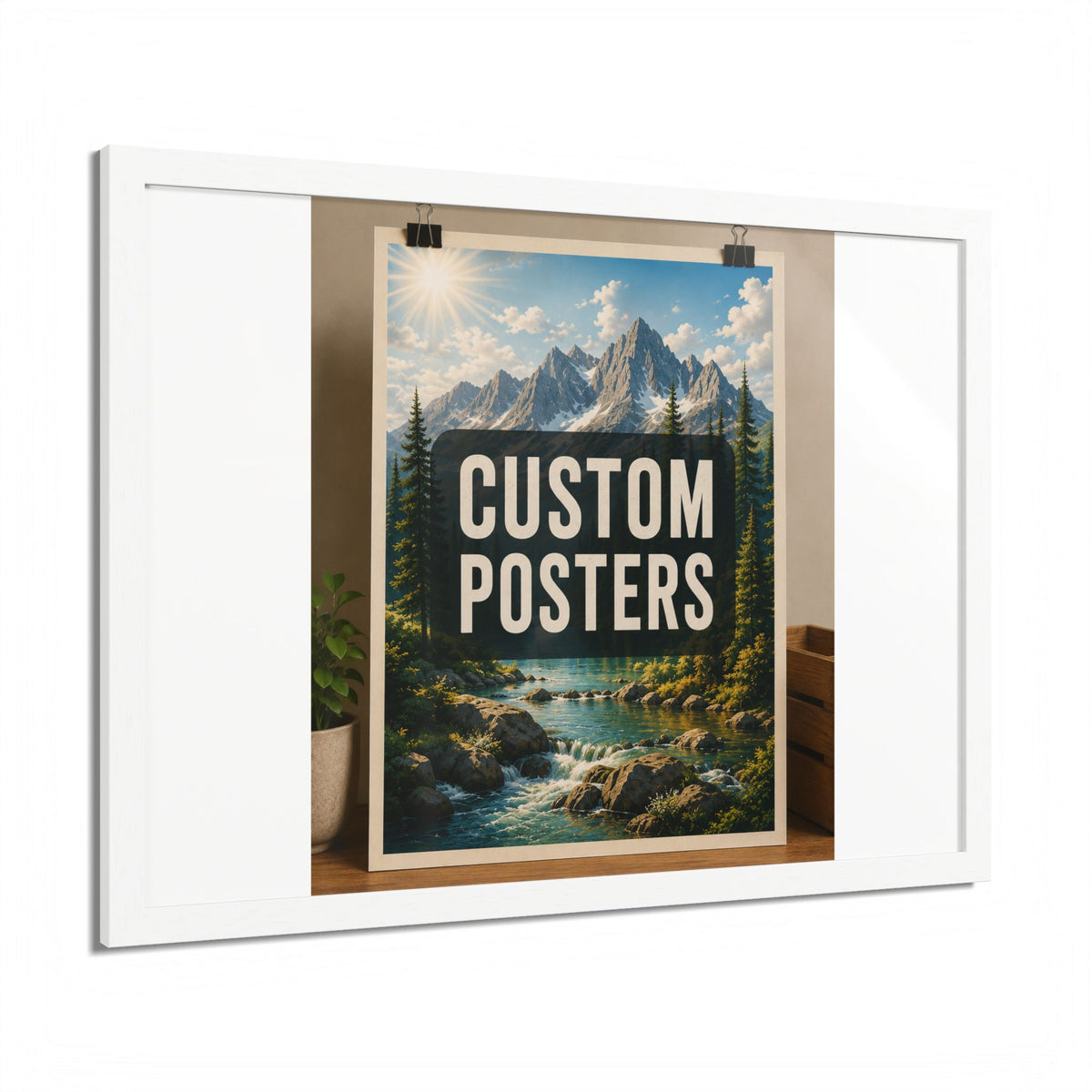 Custom Framed Photo Poster — Personalized Multi-Color Framed Print, Upload Your Own Photo