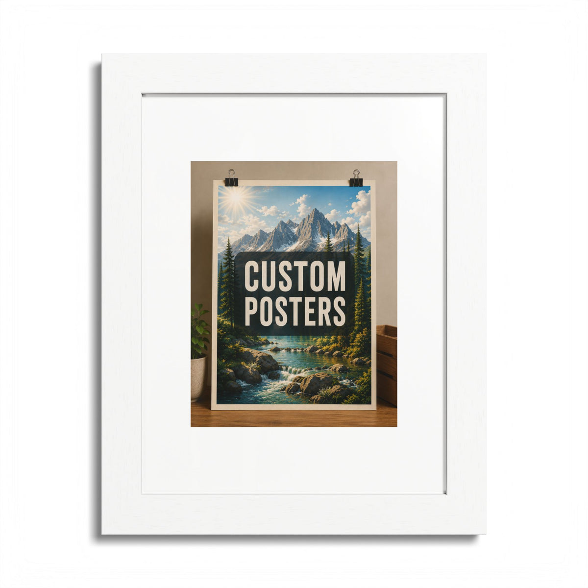 Custom Framed Photo Poster — Personalized Multi-Color Framed Print, Upload Your Own Photo