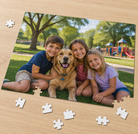 Custom Photo Jigsaw Puzzle with Tin