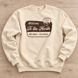 More Animals Less Assholes Sweatshirt | Welcome to the North Crewneck | Funny Outdoor Cabin Hiking Gift