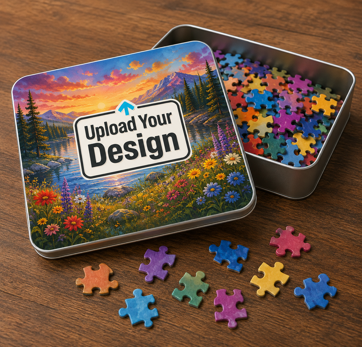 Custom Photo Jigsaw Puzzle with Tin - Personalized 252-Piece Gift